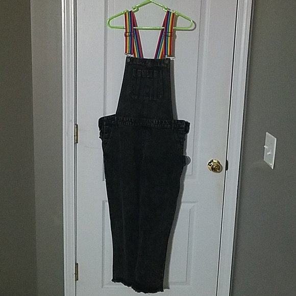 overalls with rainbow straps